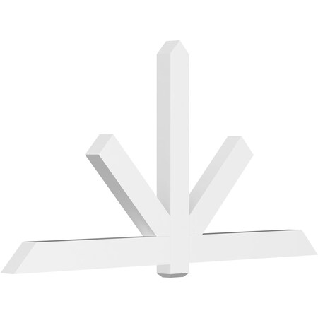 Ekena Millwork Kennewick Architectural Grade PVC Gable Bracket, 96"W x 48"H x 4"D x 6"F, 12/12 Pitch GBP096X48X0406KEN00
